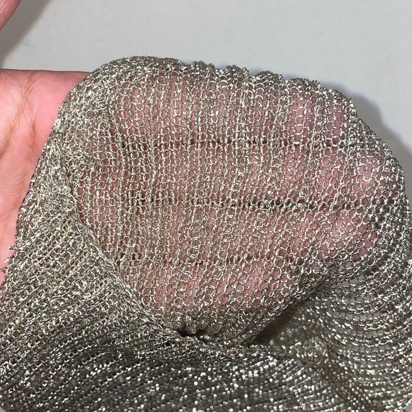 White Gold Mesh Crop Top - Picture 4 of 6